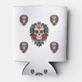 ウォーターカラーシンコデマヨシュガーカラフルスカル 缶クーラー (正面)