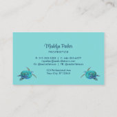 ウォーターカラーシーウミガメターコイズ 名刺 (裏面)