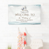 ウォーターカラーシーグルスビーチ結婚式 横断幕 (インサイチュ)