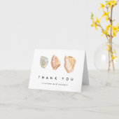 ウォーターカラーシーシェルありがとうグリーティングカード カード (黄色い花)