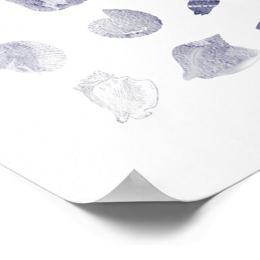 ウォーターカラーシーシェルアー航海のト ポスター (角)