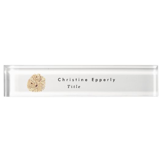 ウォーターカラーシーシェルビーチハウスバケーションレンタル デスクネームプレート (正面)