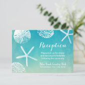 ウォーターカラーシーシェルビーチ結婚式披露宴 エンクロージャーカード (スタンド正面)