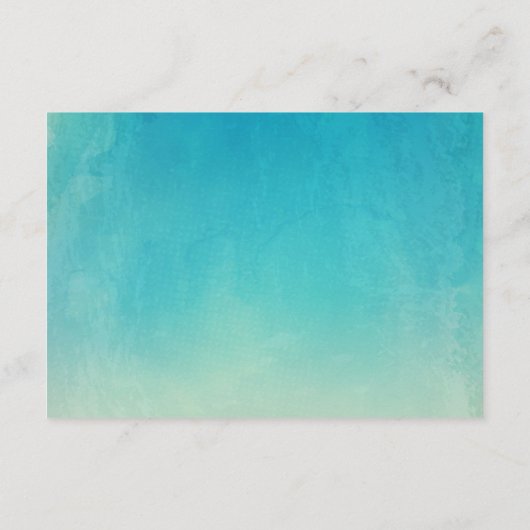 ウォーターカラーシーシェルビーチ結婚式披露宴 エンクロージャーカード (裏面)