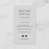 ウォーターカラーシーシェルホスピタリティ 名刺 (裏面)