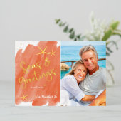 ウォーターカラーシーズ&グリーティングコーラル 箔シーズンカード (立ち正面)