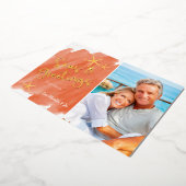 ウォーターカラーシーズ&グリーティングコーラル 箔シーズンカード (回転した状態)