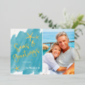 ウォーターカラーシーズ&グリーティングビーチ 箔シーズンカード (立ち正面)