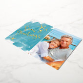 ウォーターカラーシーズ&グリーティングビーチ 箔シーズンカード (回転した状態)