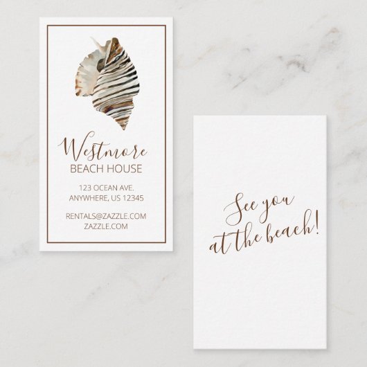 ウォーターカラーシーセルビーチハウス 名刺 (正面/裏面)