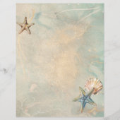 ウォーターカラーシーブリーズビーチスクラップブック紙 (正面)