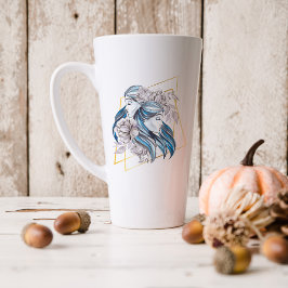 ウォーターカラージェミニ占星術星座 | モノグラム カフェラテマグ