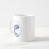 ウォーターカラージェミニ占星術星座 | モノグラム コーヒーマグカップ (正面左)