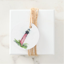 ウォーターカラージュピターライトハウスメッセージカード フェイバータグ