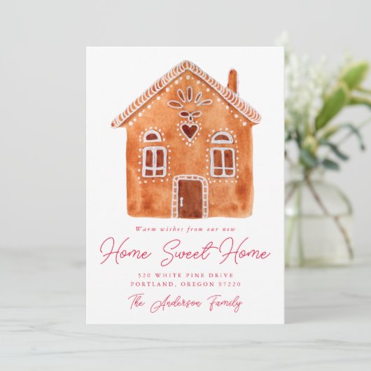 ウォーターカラージンガーブレッドハウスホリデームービング 案内状 (スタンド正面)