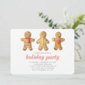 ウォーターカラージンジャーブレッドマンホリデーパーティ 招待状 (スタンド正面)