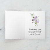 ウォーターカラースイートピースガラスジュグ悔やみや弔慰 |カード カード (内部)