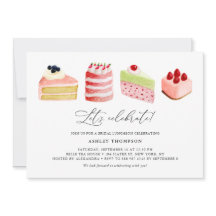 ウォーターカラースウィートケーキブライダルルンチョン