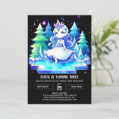 ウォーターカラースウィートプリンセス誕生日 招待状 (スタンド正面)