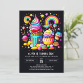 ウォーターカラースウィート誕生日 招待状 (スタンド正面)