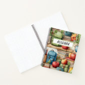 ウォーターカラースクールバックパック赤りんご ノートブック (内部)