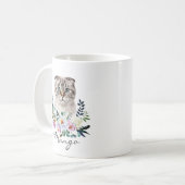 ウォーターカラースコティッシュフォールド コーヒーマグカップ (正面左)