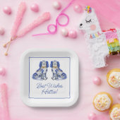 ウォーターカラースタッフォードシャードッグ ペーパープレート (パーティー)