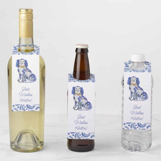 ウォーターカラースタッフォードシャードッグ ボトルネックタグ (インサイチュ)