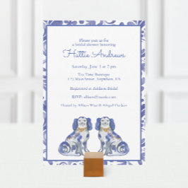 ウォーターカラースタッフォードシャードッグ 招待状