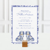 ウォーターカラースタッフォードシャードッグ 招待状