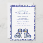 ウォーターカラースタッフォードシャードッグ 招待状 (正面)