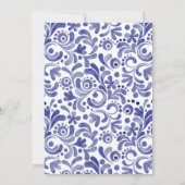 ウォーターカラースタッフォードシャードッグ 招待状 (裏面)