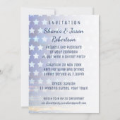 ウォーターカラースターズ&ストライプディナー&ダンス招待状 招待状 (裏面)