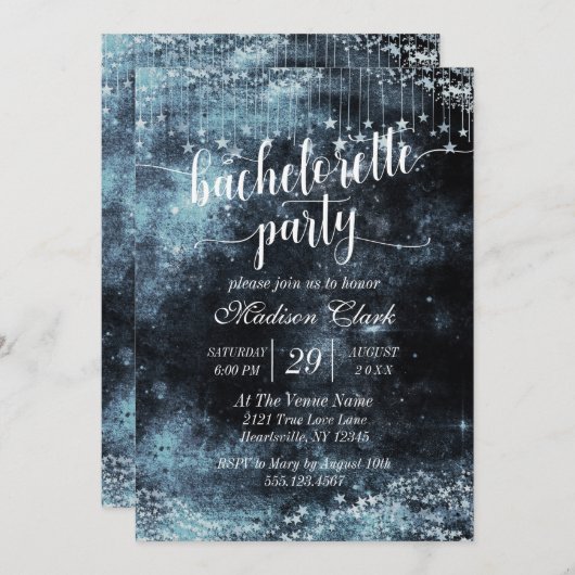 ウォーターカラースターバチェロレッテ招待状 招待状 (正面/裏面)