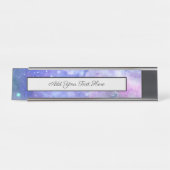 ウォーターカラースターリースカイ宇宙ラバー銀河系スターズ デスクネームプレート (正面)