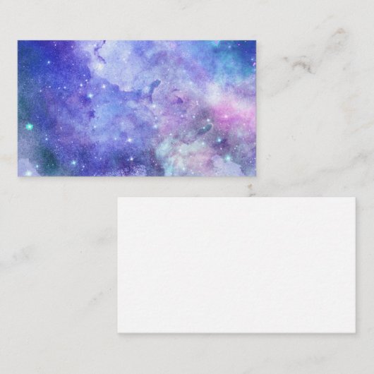 ウォーターカラースターリースカイ宇宙ラバー銀河系スターズ 名刺 (正面/裏面)