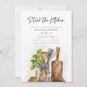 ウォーターカラーストックザキッチンブライダルシャワー 招待状 (正面)