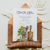 ウォーターカラーストックザキッチンブライダルシャワー 招待状