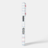 ウォーターカラーストライプの花とフラミンゴ Case-Mate iPhoneケース (裏面 / 右)