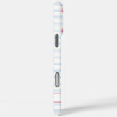ウォーターカラーストライプの花とフラミンゴ Case-Mate iPhoneケース (裏面 / 右)