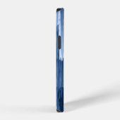 ウォーターカラーストライプ: 幾何学模様 iPhoneケース (右側面)