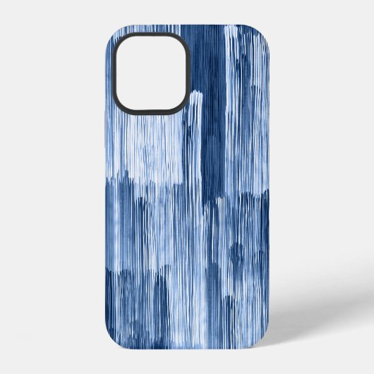 ウォーターカラーストライプ: 幾何学模様 iPhoneケース (裏面)