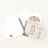 ウォーターカラーストークベビーシャワーニュートラルゲストブック ノートブック (内部)