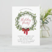 ウォーターカラースノーベリーグリーンリースホリデー 招待状 (スタンド正面)