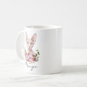 ウォーターカラースフィンクス猫 コーヒーマグカップ (正面左)