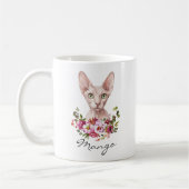 ウォーターカラースフィンクス猫 コーヒーマグカップ (左)