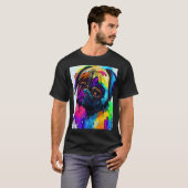 ウォーターカラースプラッター パグ 2 Tシャツ (正面フル)
