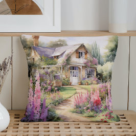 ウォーターカラースプリングコテージガーデンチャーム クッション