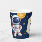 ウォーターカラースペーステーマ 誕生日紙コップ 紙コップ (正面)