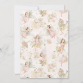 ウォーターカラースリーエンジェルベビーバプテスマ招待状 招待状 (裏面)